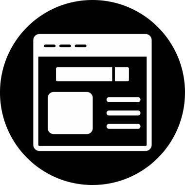 Ara. Web simgesi basit illüstrasyon 