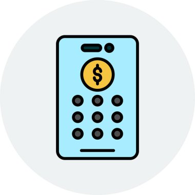 Bankacılık Pin Kodu düz vektör simgesi