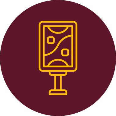 Açık hava reklam afişi Mupi 'nin temel doğrusal resmi 