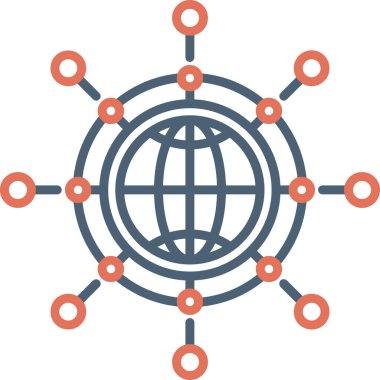 Ağ basit simgesinin vektör illüstrasyonu