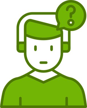 Soru web simgesi, vektör illüstrasyonu 