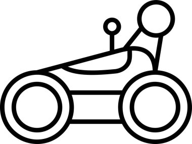 Dublör arabası. Web simgesi basit tasarım