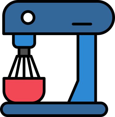 elektrik karıştırıcı simgesi, vektör illüstrasyonu