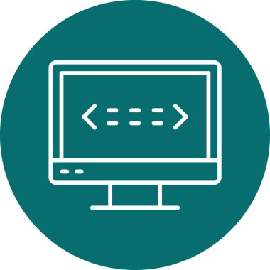 Arka uç. Web simgesi vektör illüstrasyonu