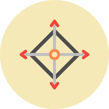 Eksen simgesi, vektör illüstrasyonu basit tasarım