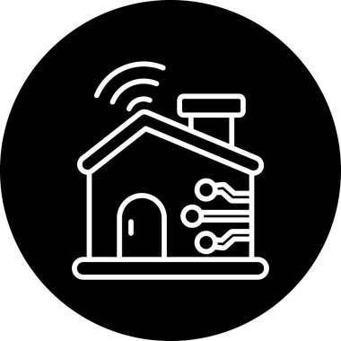 Akıllı ev. Web simgesi basit tasarım