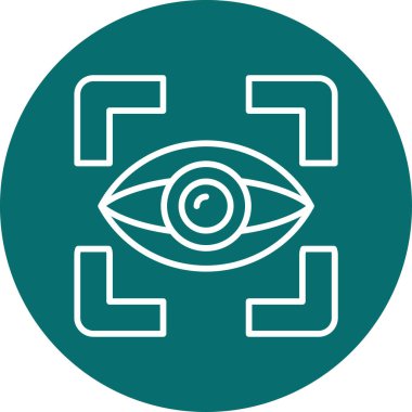 Göz takibi. Web simgesi basit illüstrasyon 