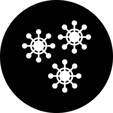 Bakteriler. Web simgesi basit illüstrasyon 