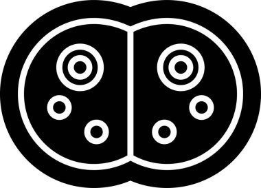 Basit Bakteri illüstrasyonunun vektör simgesi