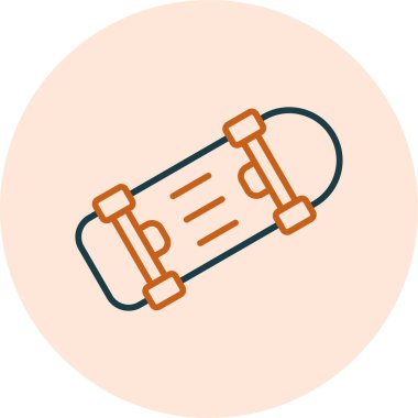 kaykay web simgesi, vektör çizim 