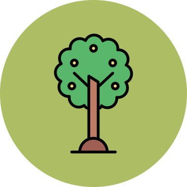 Ağaç. Web simgesi basit illüstrasyon