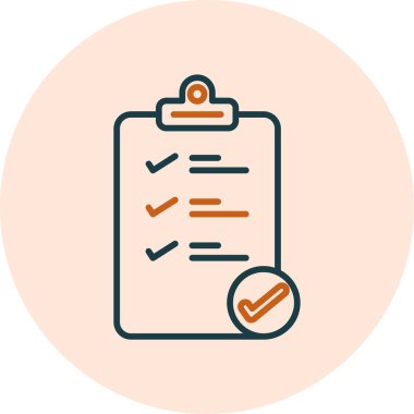 Web kullanımı için bir kontrol listesi sembolünün grafiksel tasviri.