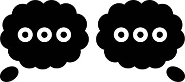 Düşünceler web simgesi vektör çizimi