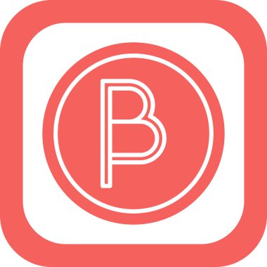 Beta harf simgesi, vektör illüstrasyonu