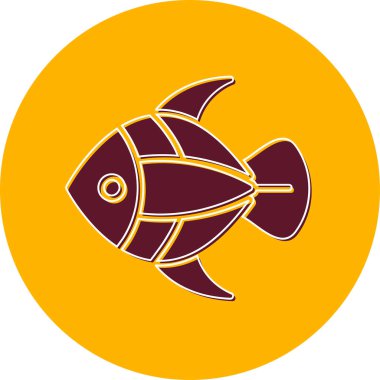 Balık. Web simgesi basit illüstrasyon 