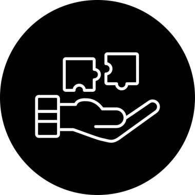 Sorun Çözme simgesi, basit vektör illüstrasyonu