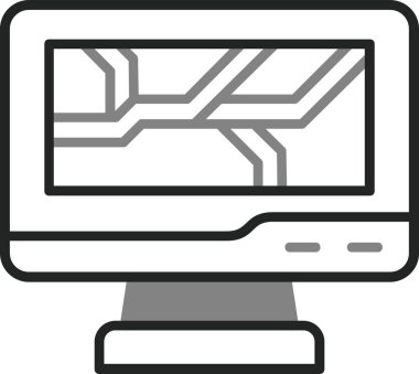 Ayrıntılı plan. Web simgesi vektör illüstrasyonu