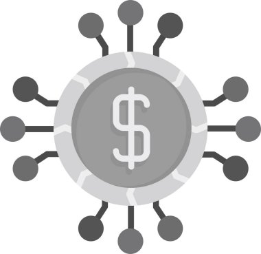 Dijital işlemler için sembol. İş finans yönetimiyle ilgili resimler.