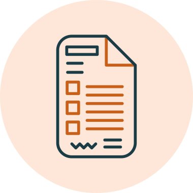 Web uygulamaları için uygun bir kontrol listesi için simge tasarımı.