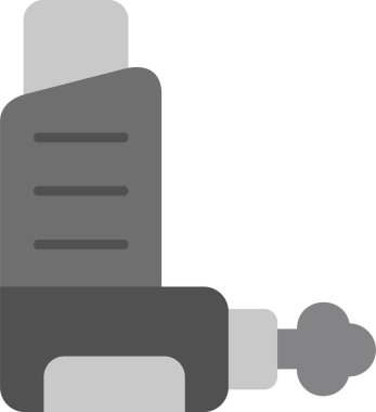 Solunum Simgesi Vektör İllüstrasyonu Beyaz Arkaplanda İzole Edildi