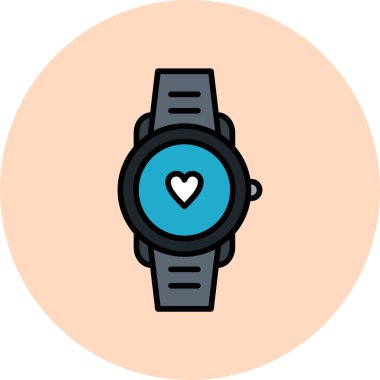 smartwatch simgesi, vektör illüstrasyonu basit tasarım