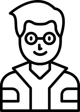 Erkek avatar. Web simgesi basit illüstrasyon