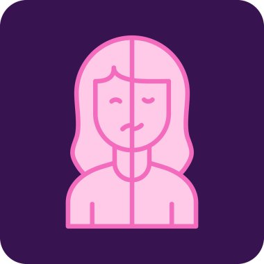 Kişilik Bozukluğu Web simgesi vektör çizimi