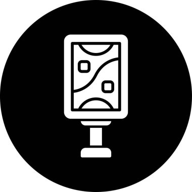 Açık hava reklam afişi Mupi 'nin temel doğrusal resmi 