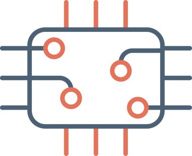 Çip simgesi vektör illüstrasyon tasarımı