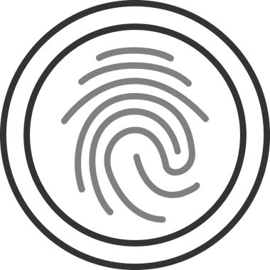 Biyometrik ağ simgesi vektör çizimi