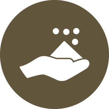 Tayammum. Web simgesi basit illüstrasyon