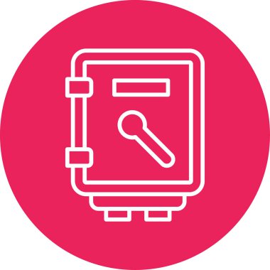 Güvenli Kutu. Web simgesi basit illüstrasyon