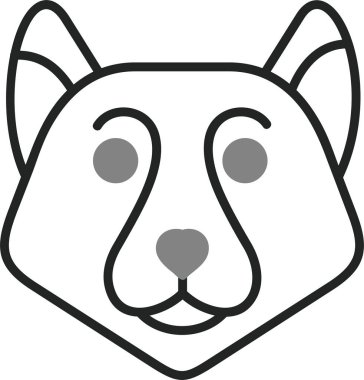 Malamute köpek simgesi, illüstrasyon