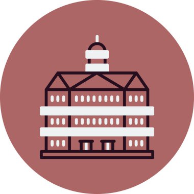 Royal Palace web simgesi, basit vektör illüstrasyonu