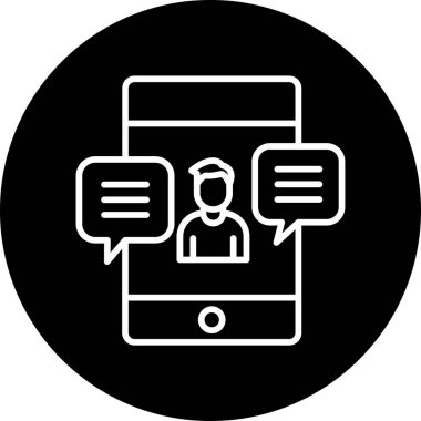 Sohbet mesajı vektör illüstrasyonu