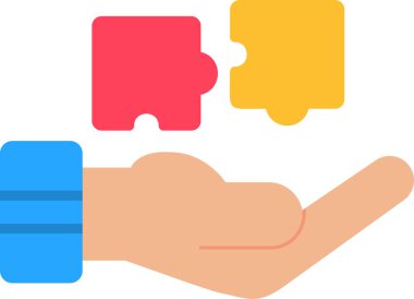 Sorun Çözme simgesi, basit vektör illüstrasyonu