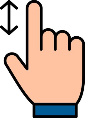 El simgesini kaydır. vektör illüstrasyonu