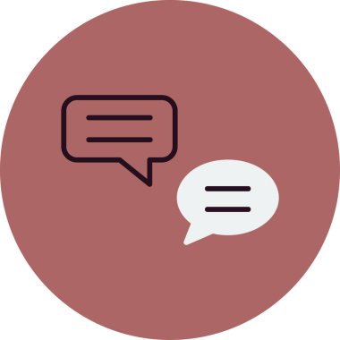 Konuşma baloncukları, iletiler, vektör illüstrasyonu