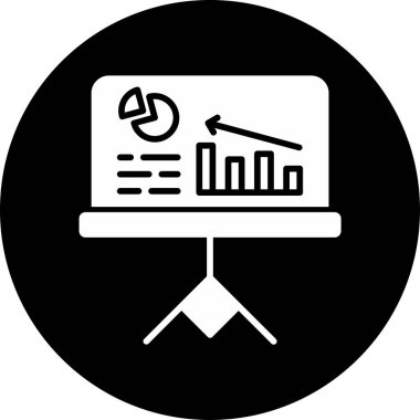 Analiz grafiği simgesi web simgesi basit illüstrasyon