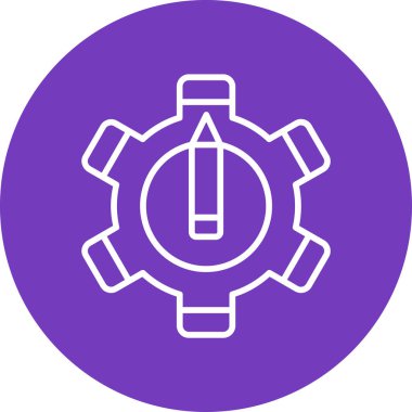 Kalem ve alet edevat. Ayarlar web simgesi basit illüstrasyon