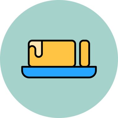 Vektör illüstrasyon Tereyağı ağ simgesi 