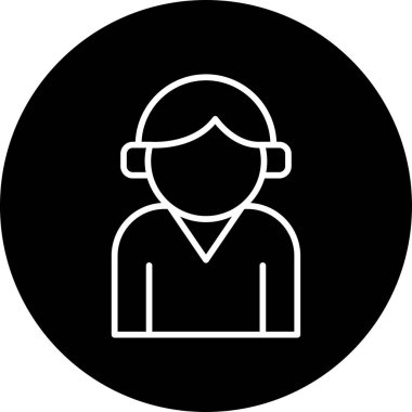 Erkek avatar simgesi basit illüstrasyon