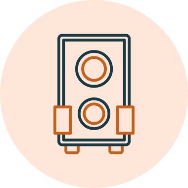 Müzik Sözcüsü Web simgesi basit illüstrasyon