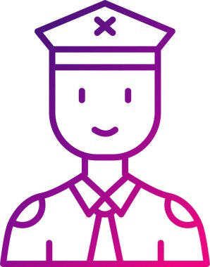 Polis. Web simgesi basit illüstrasyon