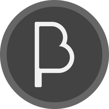 Beta harf simgesi, vektör illüstrasyonu