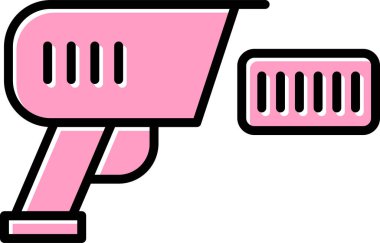 Barkod okuyucu web simgesi, basit vektör illüstrasyonu