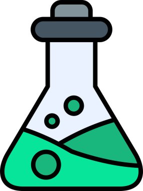 Kimyasal matara simgesi, vektör çizimi basit tasarım