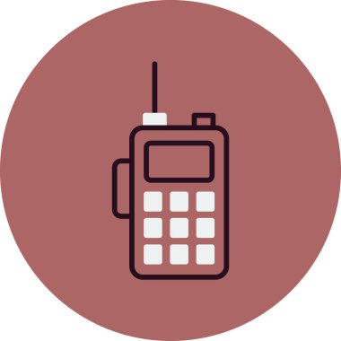 Walkie talkie simge vektör çizim 