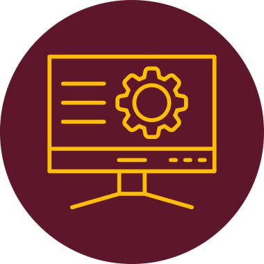 bilgisayar simgesi, vektör illüstrasyonu basit tasarım