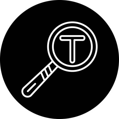 Metin Analiz simgesi vektör illüstrasyonu 